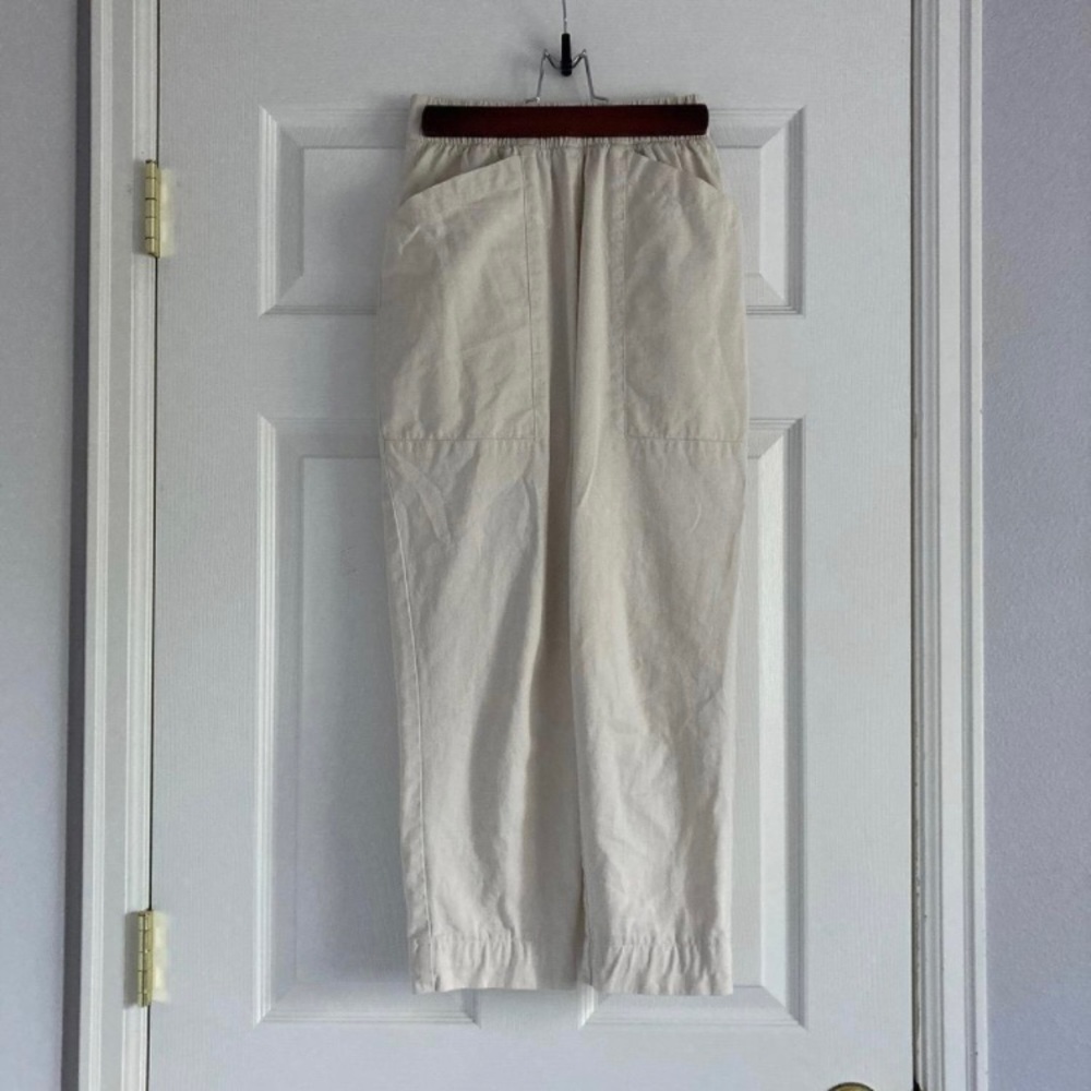 Women's Cream High-Waist Relaxed Pants